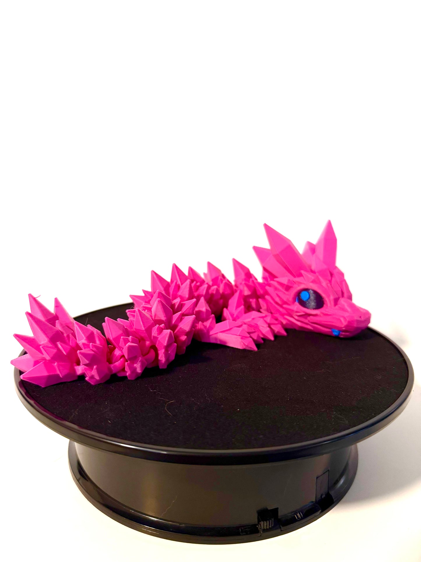 3-D Printed crystal Articulated Dragon Pink