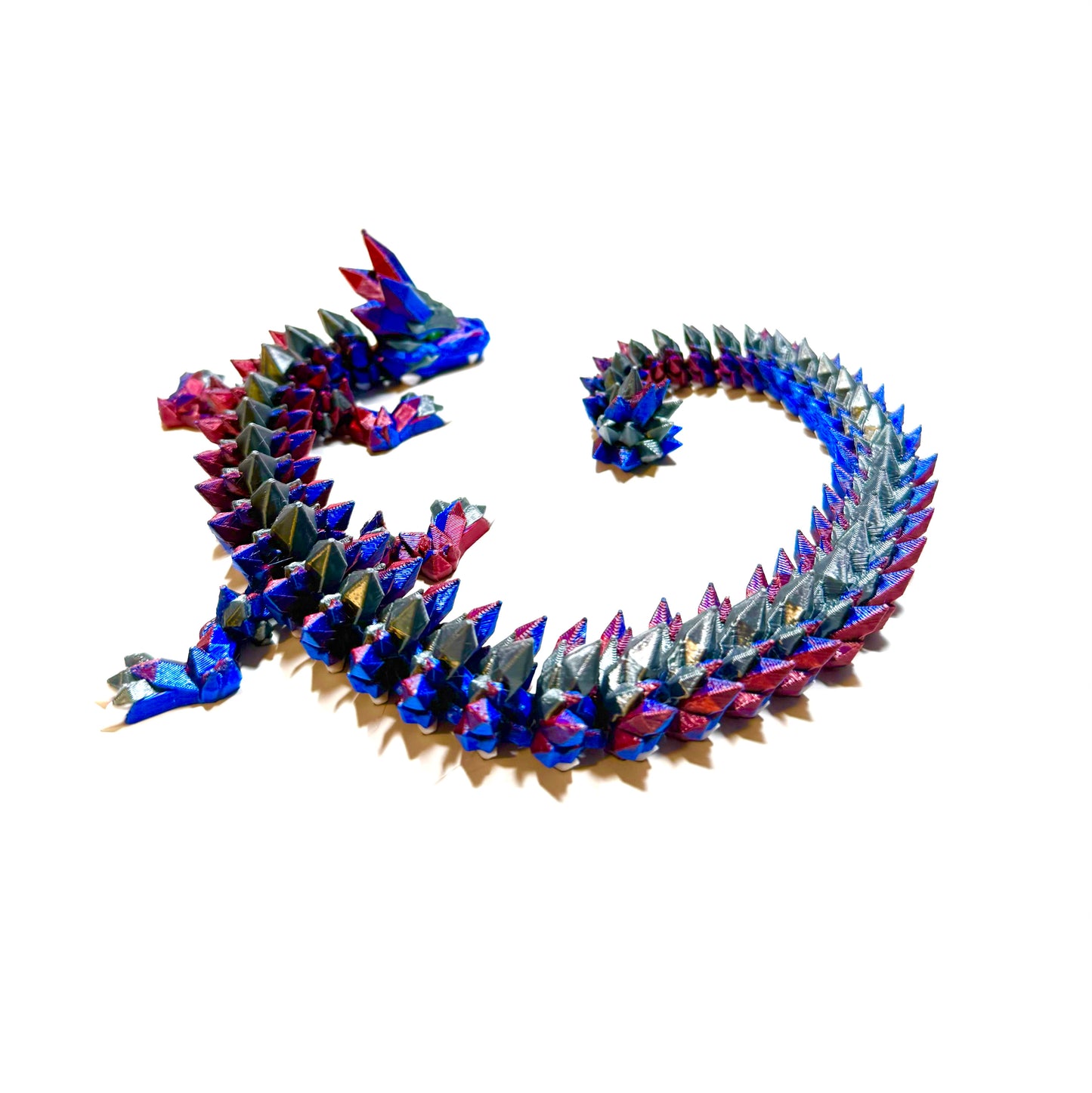Dragon Articulated Blue Red and Gray