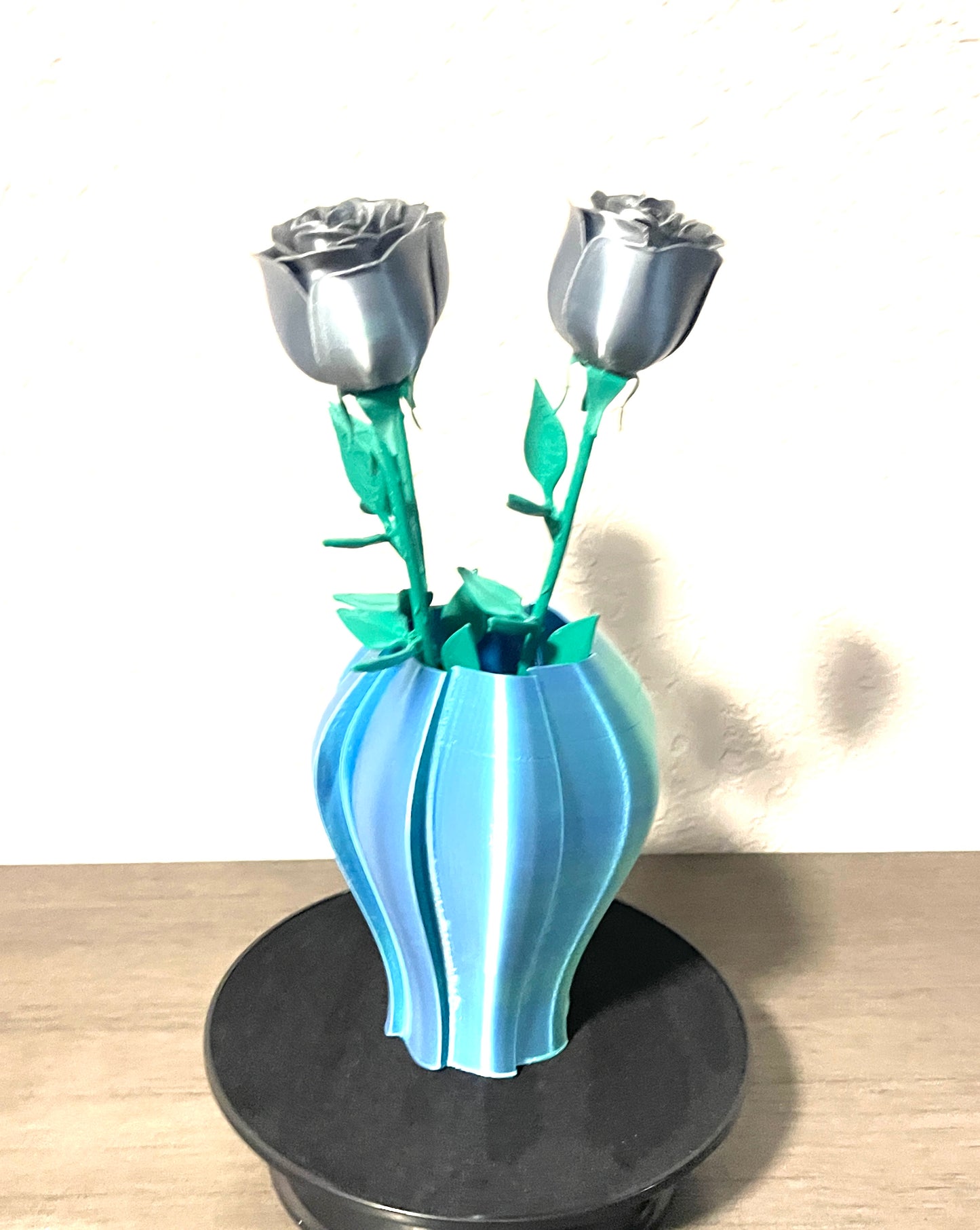 Windmill Vase Small Blue Green