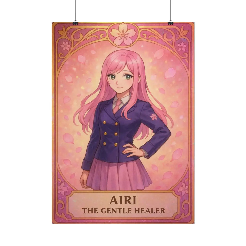 Anime Rolled Poster - Airi The Gentle Healer Character Print Decor for Fans Gift for Gamers Anime Wall Art Poster