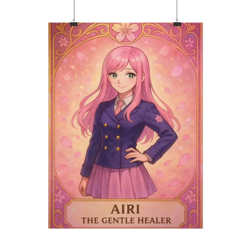 Anime Rolled Poster - Airi The Gentle Healer Character Print Decor for Fans Gift for Gamers Anime Wall Art Poster