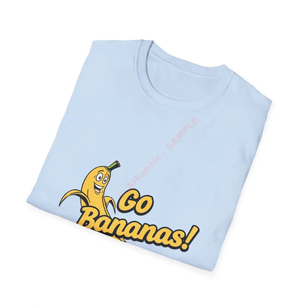 Cartoon banana T-shirt with funky bold lettering Positive Vibes Tee Casual Wear Gift for Friends Summer Style