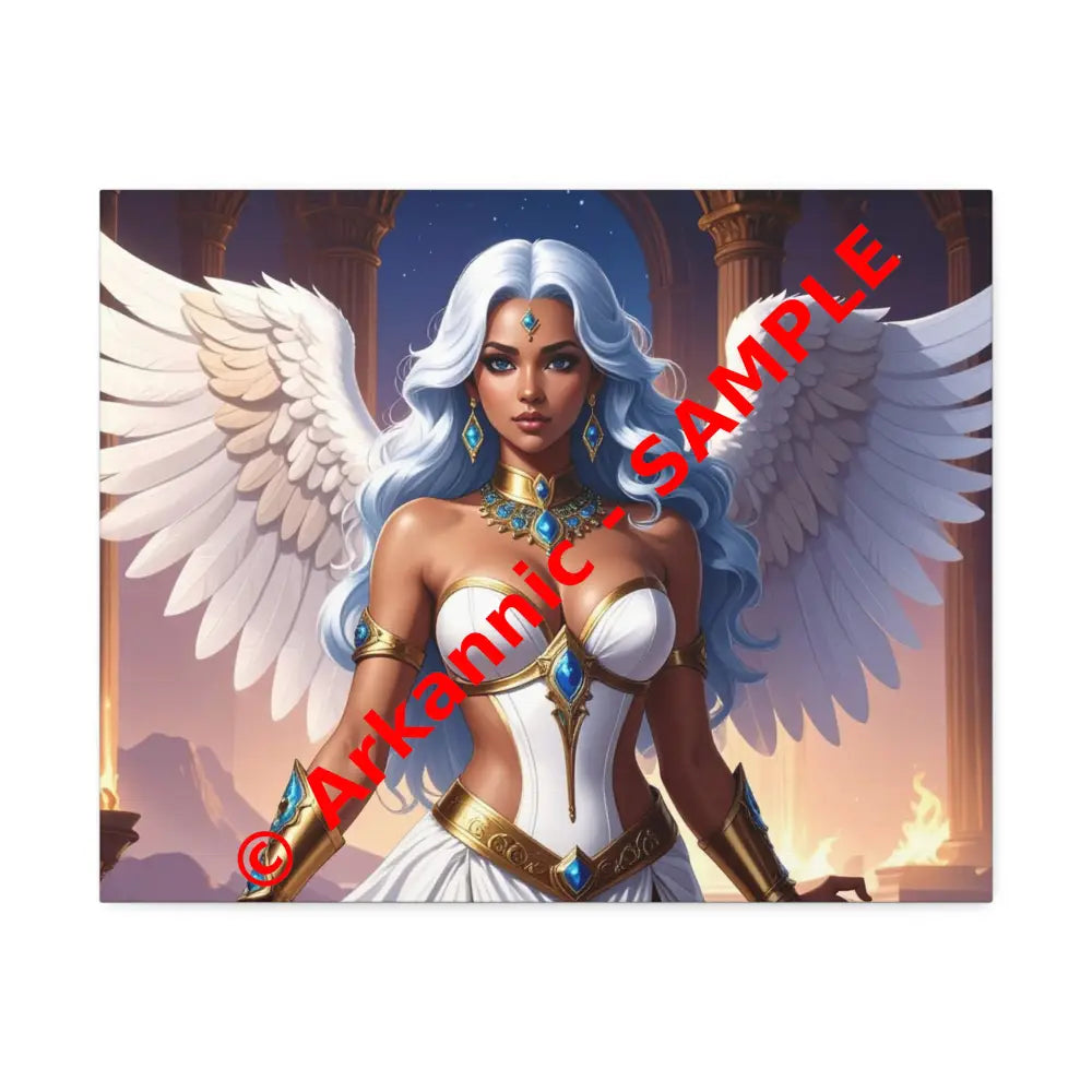 Celestial Sovereign: Divine Angelic Fantasy Art Ethereal Digital Illustration with Majestic Wings and Ornate Gold