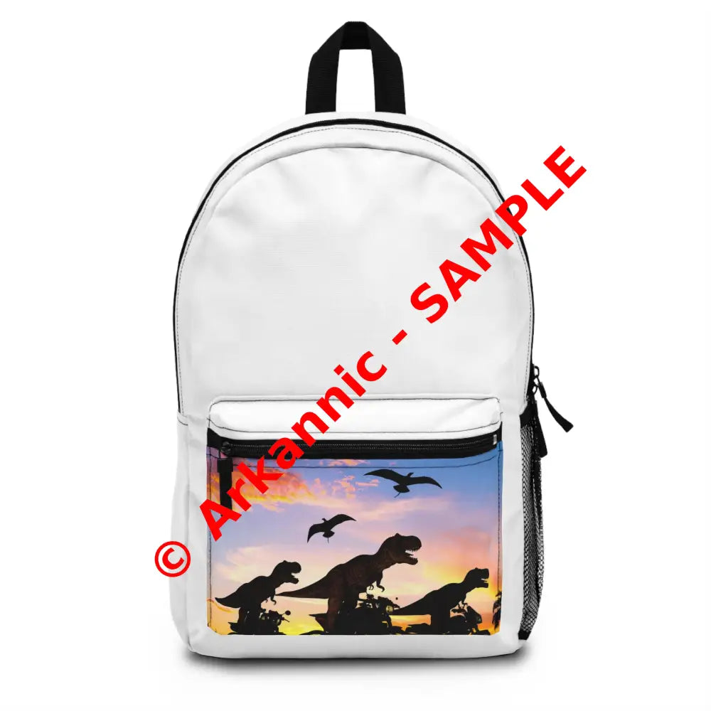 Dinosaur Sunset Backpack Trendy School Bag Adventure Backpack Kids Backpack Gift for Dinosaur Lovers One size Bags