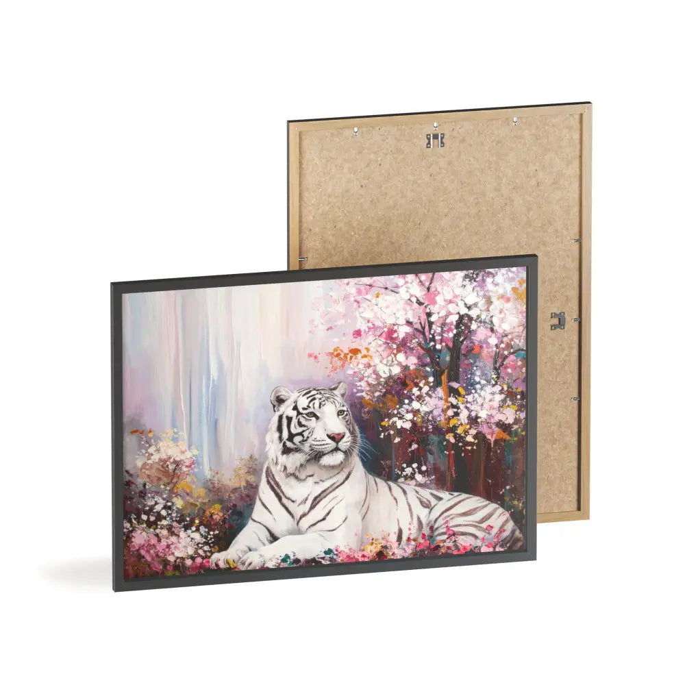 Elegant Tiger Art Poster with Wooden Frame | Wall Decor Home Aesthetic Gift for Animal Lovers Modern Art for Living