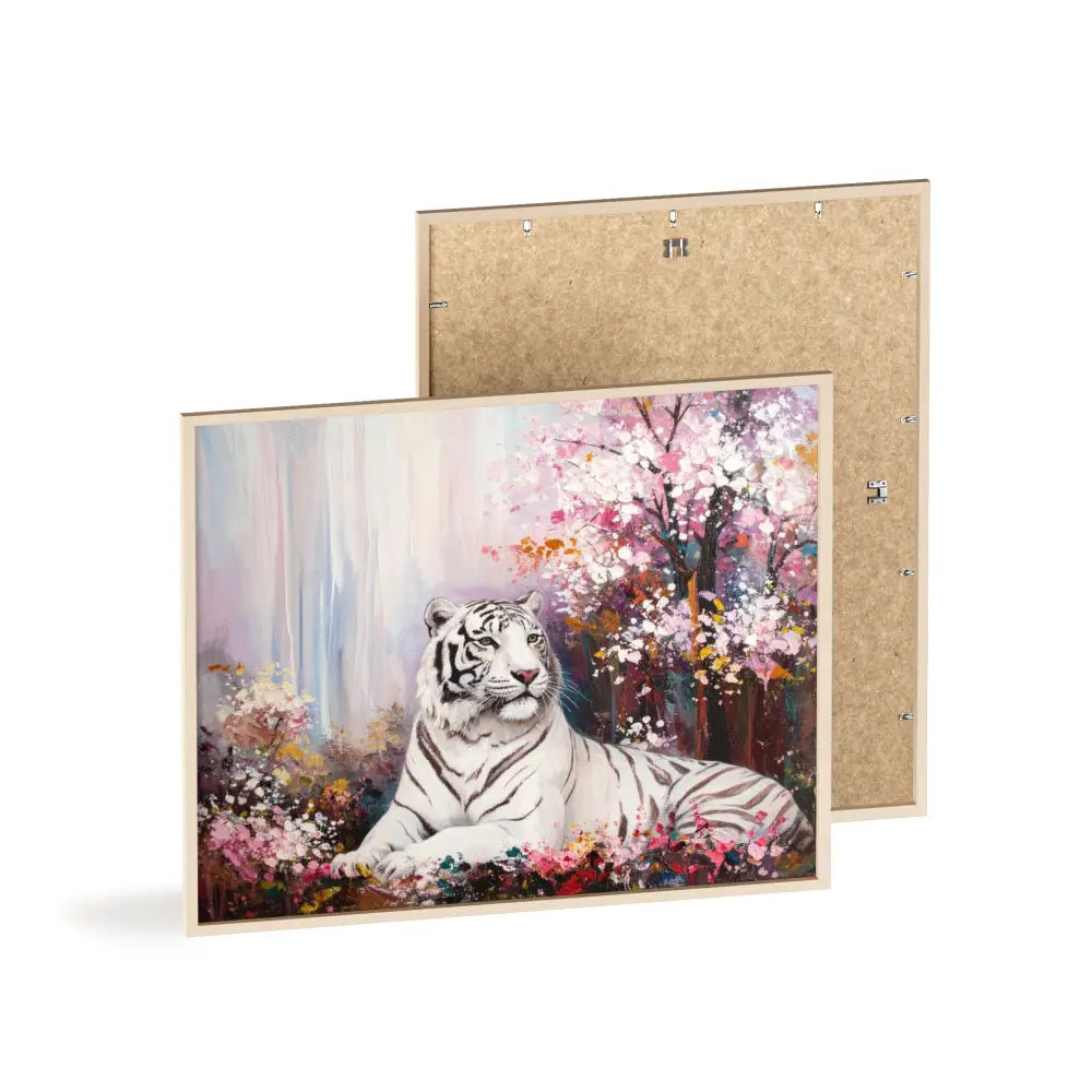 Elegant Tiger Art Poster with Wooden Frame | Wall Decor Home Aesthetic Gift for Animal Lovers Modern Art for Living