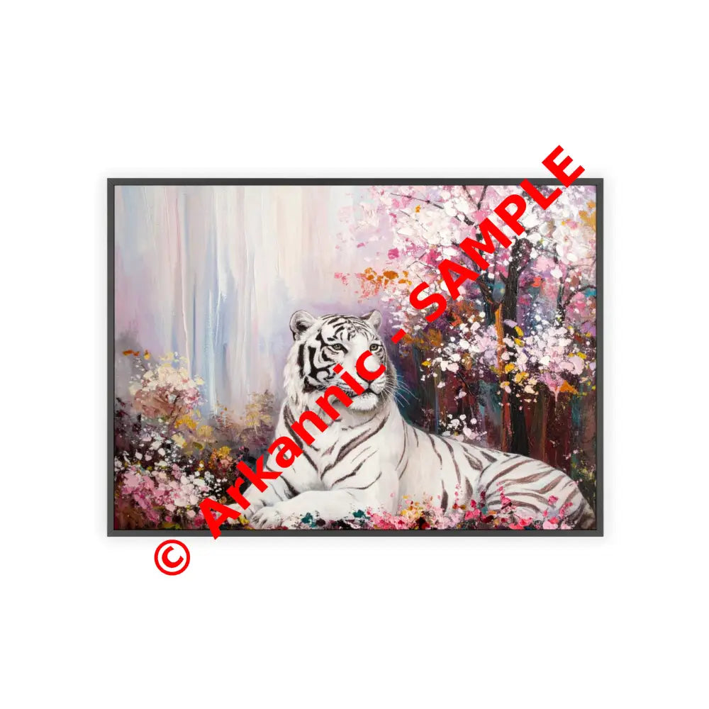 Elegant Tiger Art Poster with Wooden Frame | Wall Decor Home Aesthetic Gift for Animal Lovers Modern Art for Living