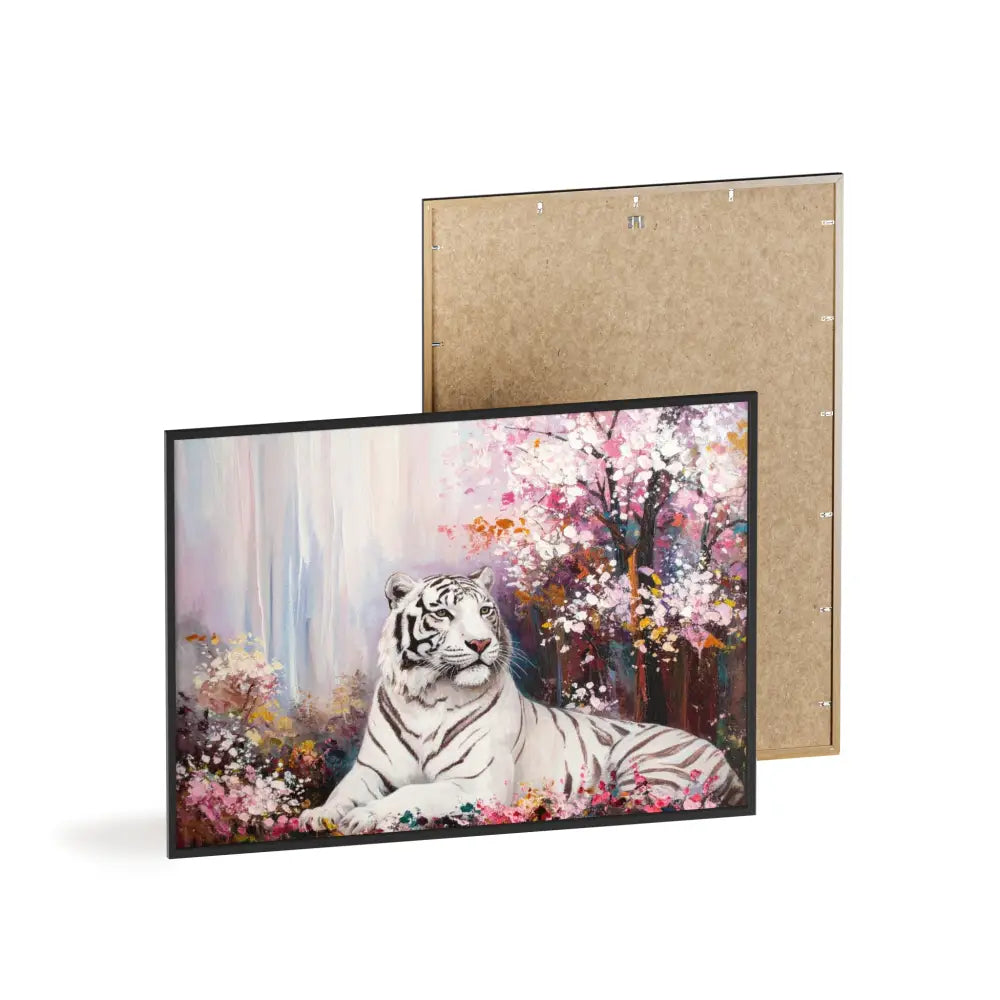 Elegant Tiger Art Poster with Wooden Frame | Wall Decor Home Aesthetic Gift for Animal Lovers Modern Art for Living