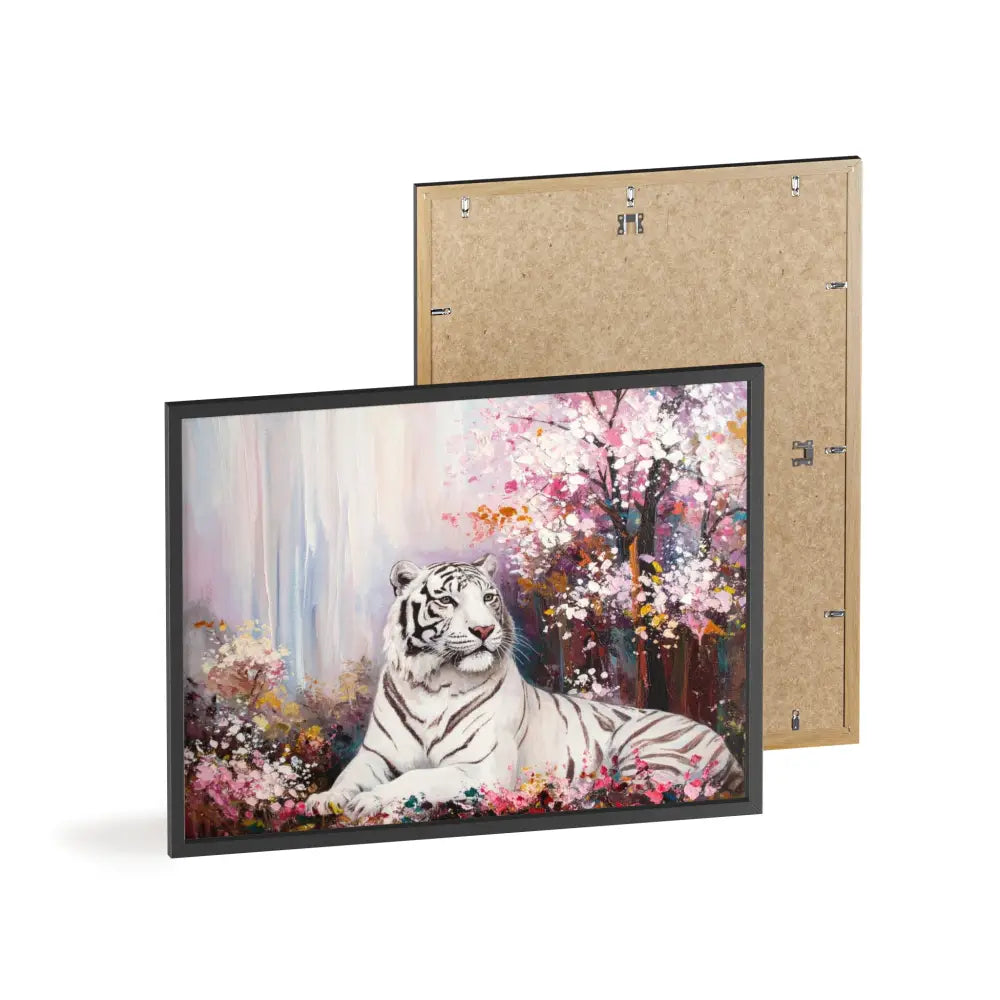 Elegant Tiger Art Poster with Wooden Frame | Wall Decor Home Aesthetic Gift for Animal Lovers Modern Art for Living