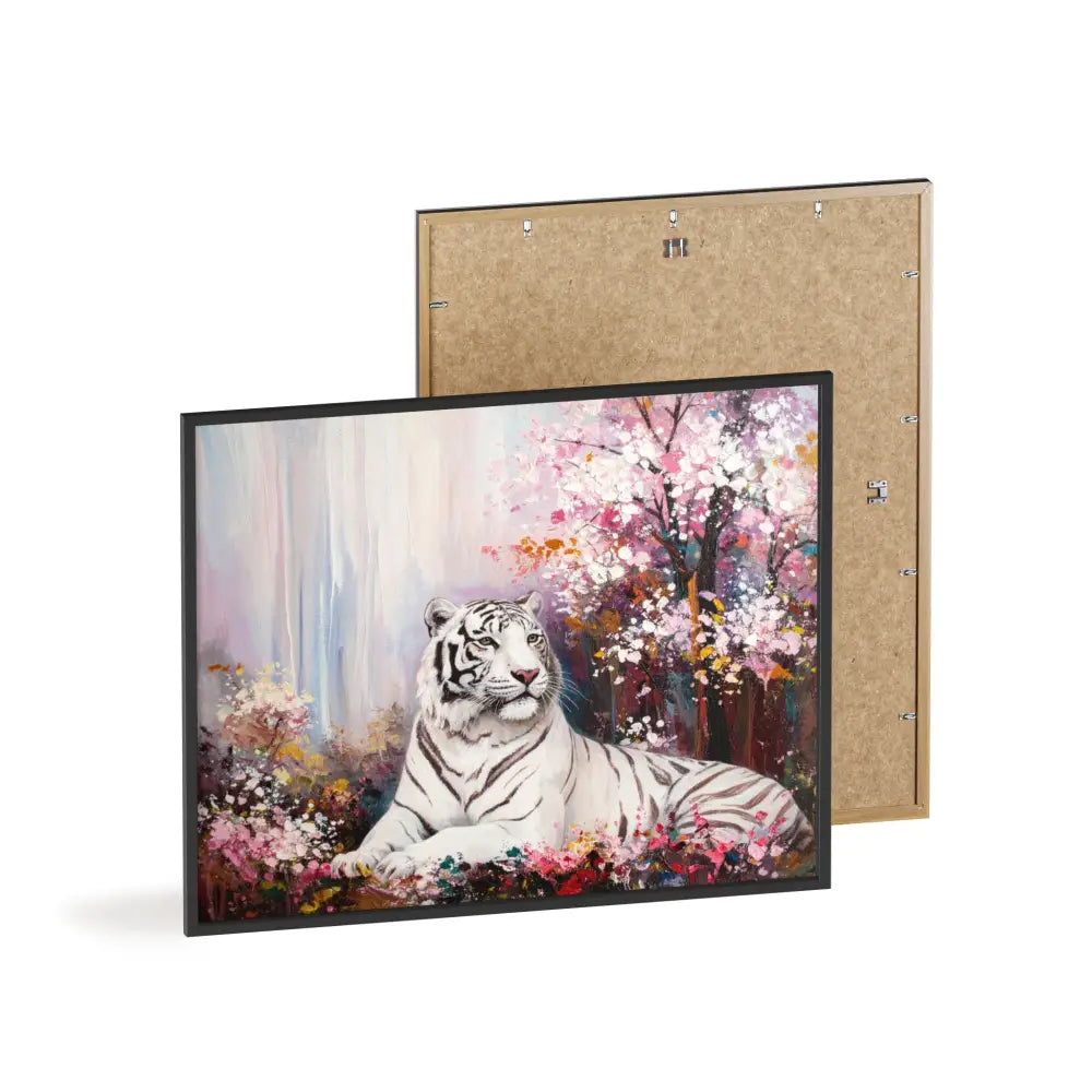 Elegant Tiger Art Poster with Wooden Frame | Wall Decor Home Aesthetic Gift for Animal Lovers Modern Art for Living