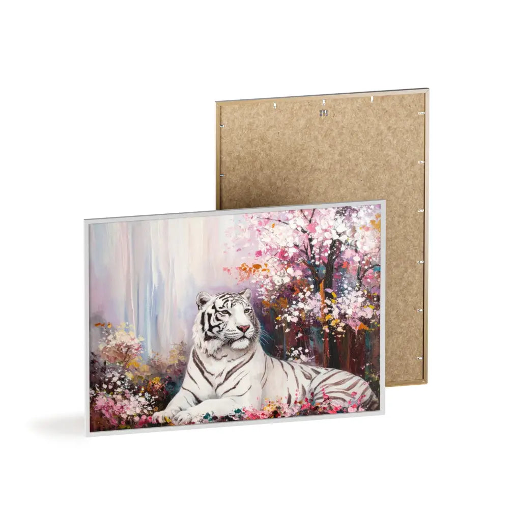 Elegant Tiger Art Poster with Wooden Frame | Wall Decor Home Aesthetic Gift for Animal Lovers Modern Art for Living