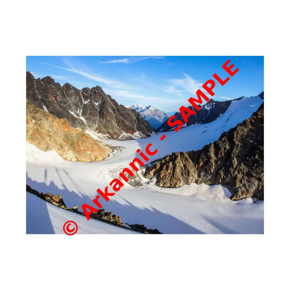 Glacial Majesty: Alpine Wilderness Landscape High-Altitude Geological Panorama Poster 24″ x 18″ Poster