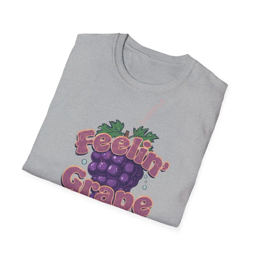 Grape T-shirt with bubbly groovy retro font Positive Vibes Tee Casual Wear Gift for Friends Summer Style Motivational