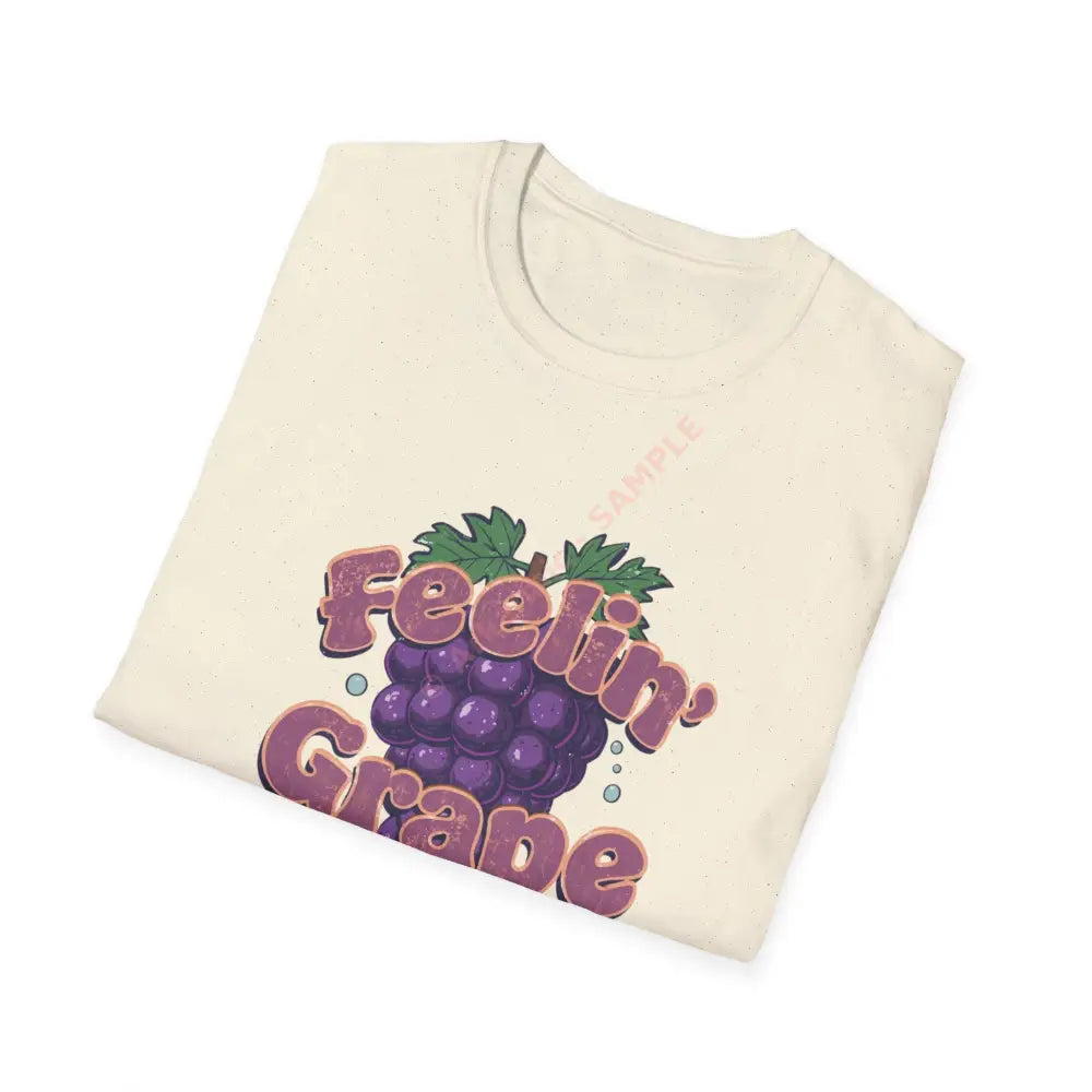 Grape T-shirt with bubbly groovy retro font Positive Vibes Tee Casual Wear Gift for Friends Summer Style Motivational