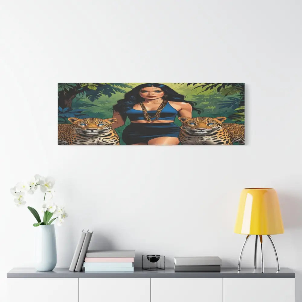 Guardians of the Jungle: Feline Harmony Graphic Novel Wildlife PortraitCanvas Canvas