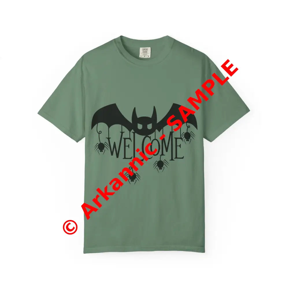Halloween-Themed Unisex T-Shirt with Spooky Welcome Design Perfect for Fall Costume Parties Gift for Halloween Lovers