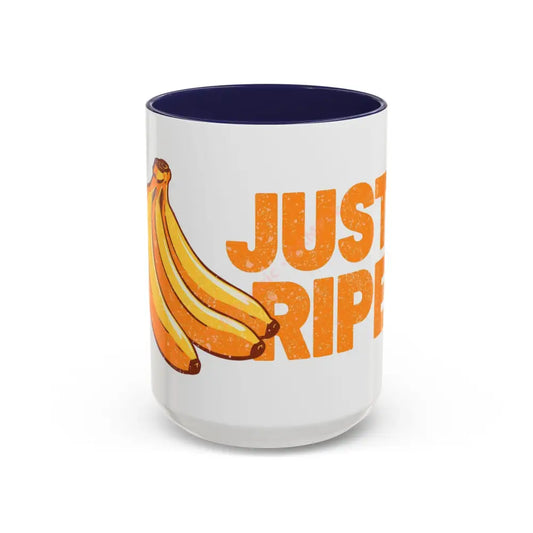 Just Ripe Coffee Mug | Funny Banana Design | Playful Gift for Coffee & Tea Lovers 15oz / Navy Mug