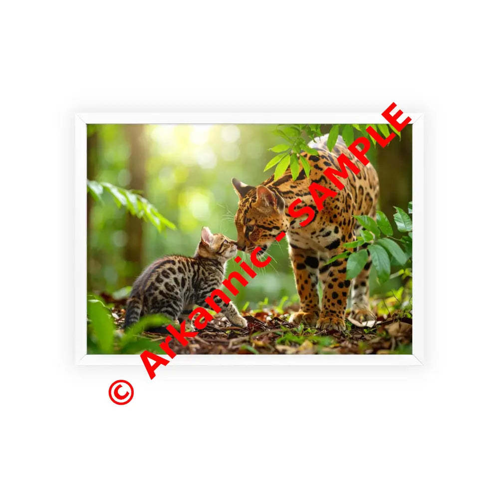 Nature-Inspired Framed Poster: Wildlife Art for Animal Lovers Home Decor Gift for Friends Eco-Friendly Wall Art Pet