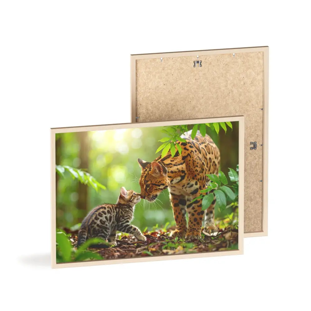 Nature-Inspired Framed Poster: Wildlife Art for Animal Lovers Home Decor Gift for Friends Eco-Friendly Wall Art Pet