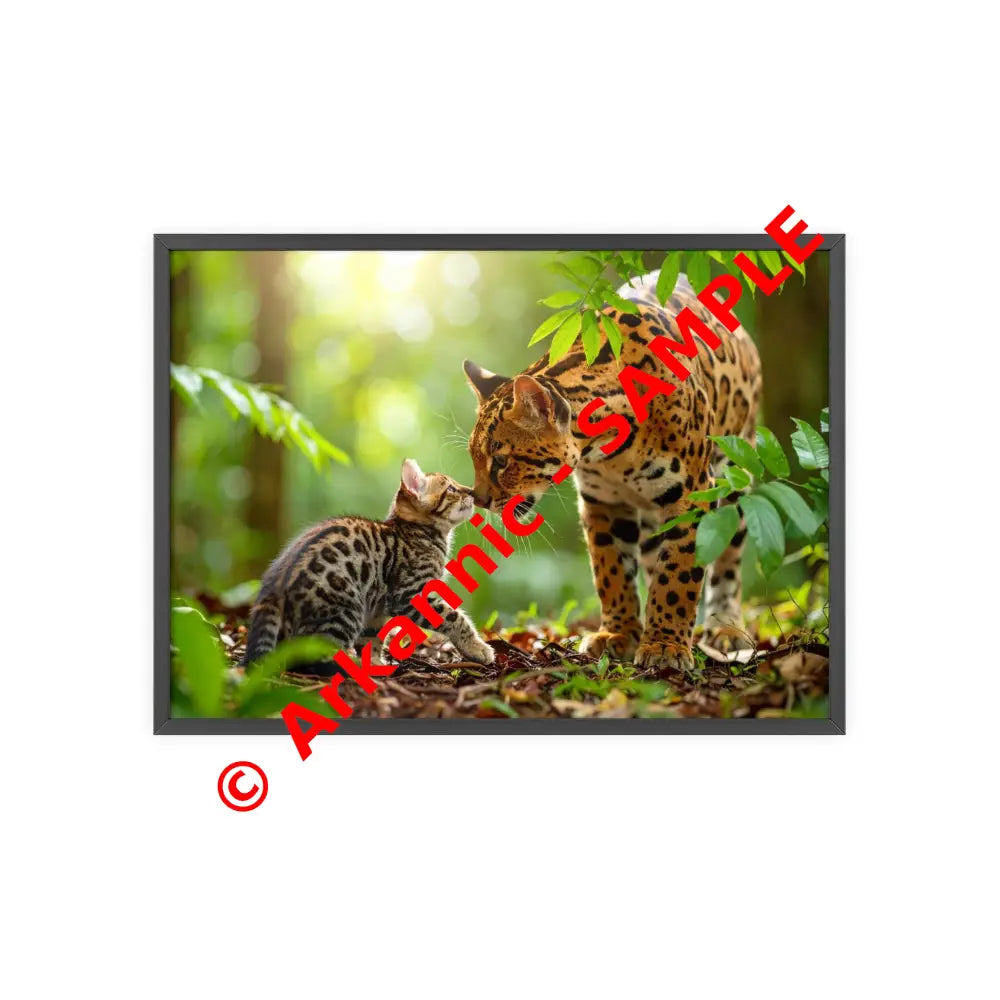 Nature-Inspired Framed Poster: Wildlife Art for Animal Lovers Home Decor Gift for Friends Eco-Friendly Wall Art Pet
