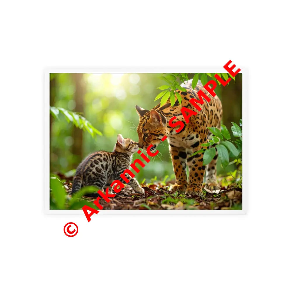 Nature-Inspired Framed Poster: Wildlife Art for Animal Lovers Home Decor Gift for Friends Eco-Friendly Wall Art Pet