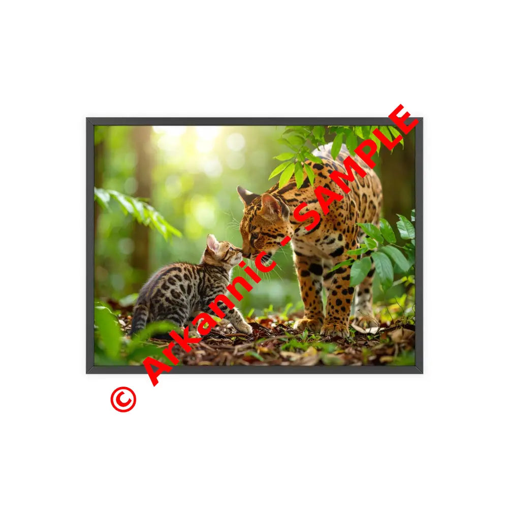 Nature-Inspired Framed Poster: Wildlife Art for Animal Lovers Home Decor Gift for Friends Eco-Friendly Wall Art Pet