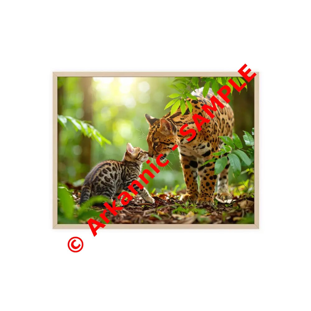 Nature-Inspired Framed Poster: Wildlife Art for Animal Lovers Home Decor Gift for Friends Eco-Friendly Wall Art Pet