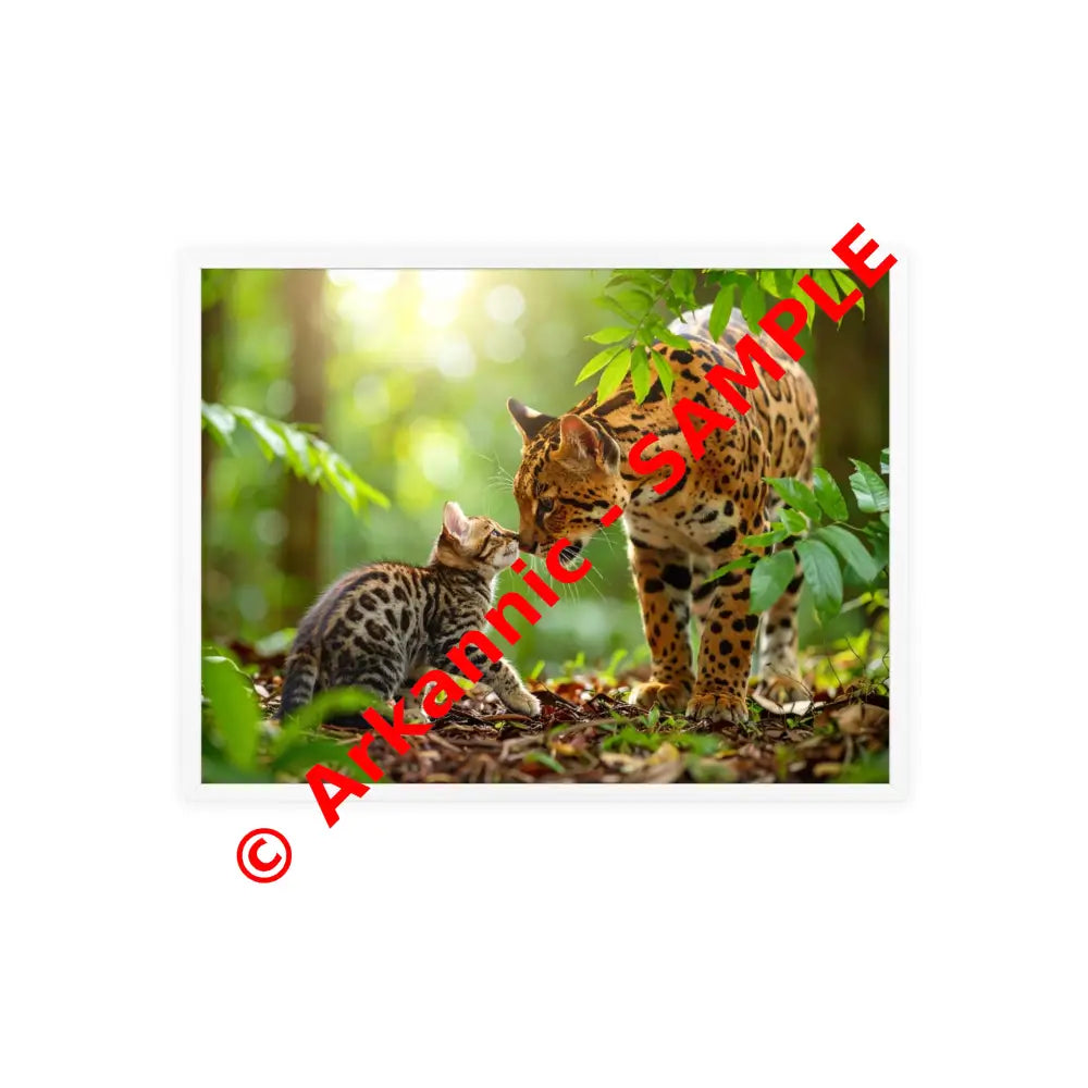 Nature-Inspired Framed Poster: Wildlife Art for Animal Lovers Home Decor Gift for Friends Eco-Friendly Wall Art Pet