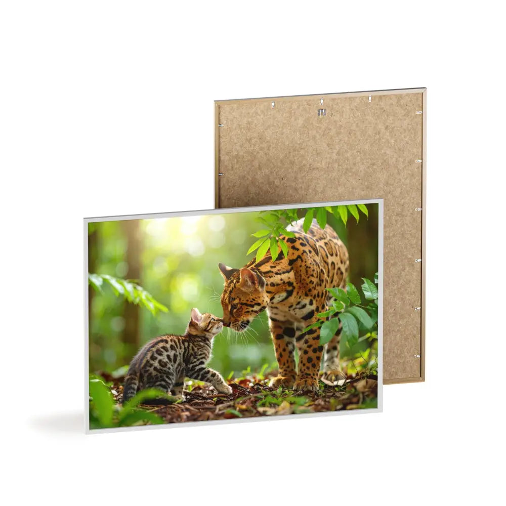 Nature-Inspired Framed Poster: Wildlife Art for Animal Lovers Home Decor Gift for Friends Eco-Friendly Wall Art Pet
