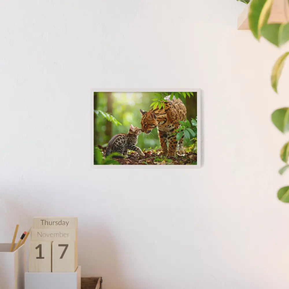 Nature-Inspired Framed Poster: Wildlife Art for Animal Lovers Home Decor Gift for Friends Eco-Friendly Wall Art Pet