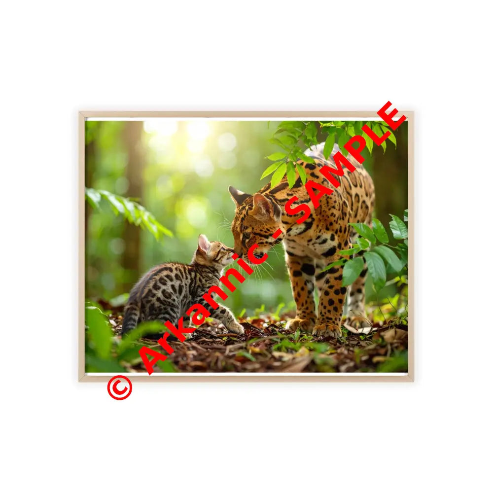 Nature-Inspired Framed Poster: Wildlife Art for Animal Lovers Home Decor Gift for Friends Eco-Friendly Wall Art Pet