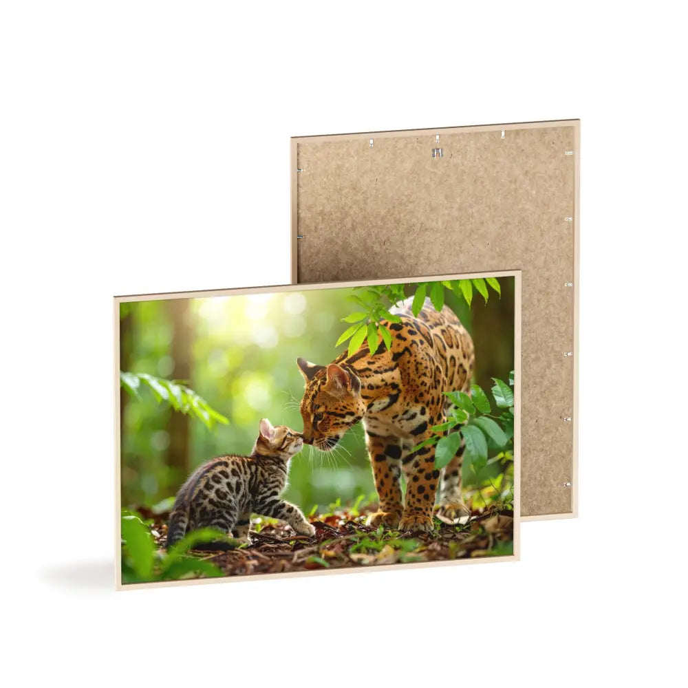 Nature-Inspired Framed Poster: Wildlife Art for Animal Lovers Home Decor Gift for Friends Eco-Friendly Wall Art Pet