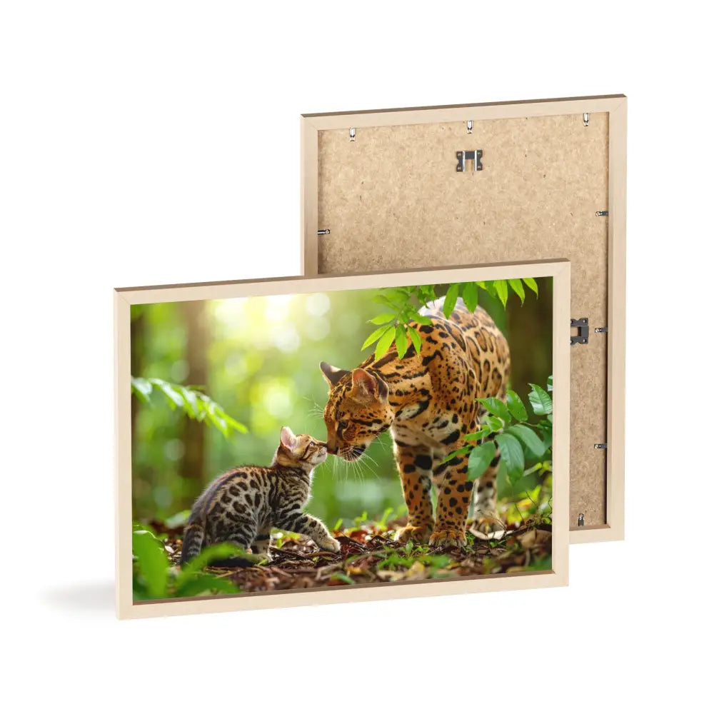 Nature-Inspired Framed Poster: Wildlife Art for Animal Lovers Home Decor Gift for Friends Eco-Friendly Wall Art Pet
