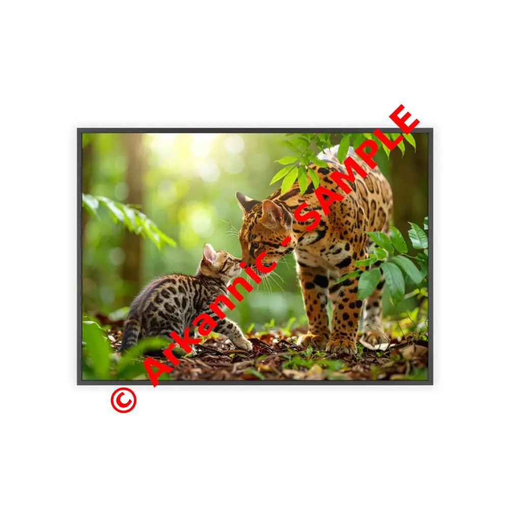 Nature-Inspired Framed Poster: Wildlife Art for Animal Lovers Home Decor Gift for Friends Eco-Friendly Wall Art Pet