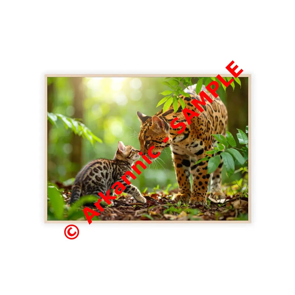 Nature-Inspired Framed Poster: Wildlife Art for Animal Lovers Home Decor Gift for Friends Eco-Friendly Wall Art Pet