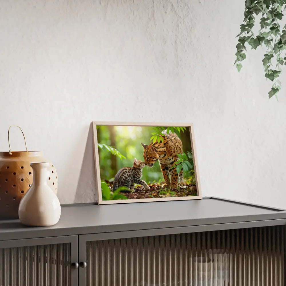 Nature-Inspired Framed Poster: Wildlife Art for Animal Lovers Home Decor Gift for Friends Eco-Friendly Wall Art Pet