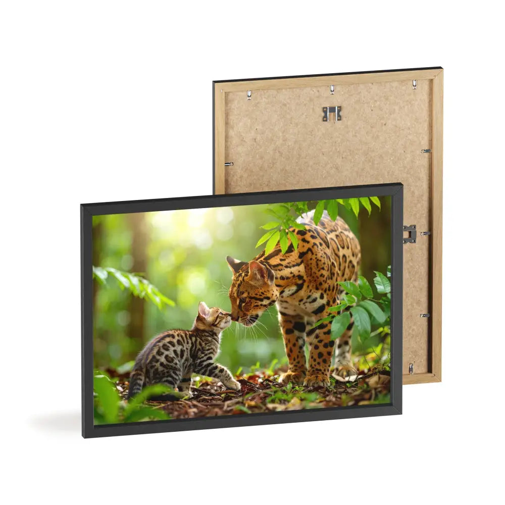 Nature-Inspired Framed Poster: Wildlife Art for Animal Lovers Home Decor Gift for Friends Eco-Friendly Wall Art Pet