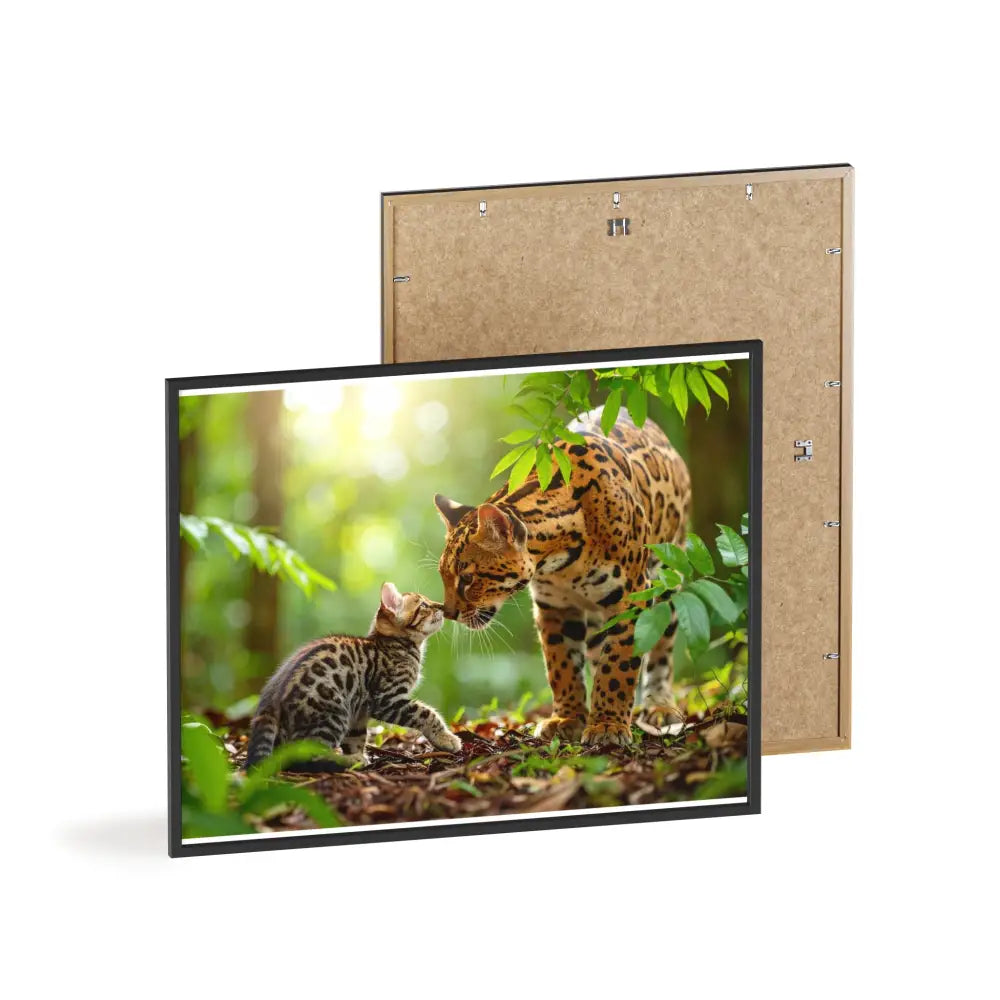 Nature-Inspired Framed Poster: Wildlife Art for Animal Lovers Home Decor Gift for Friends Eco-Friendly Wall Art Pet