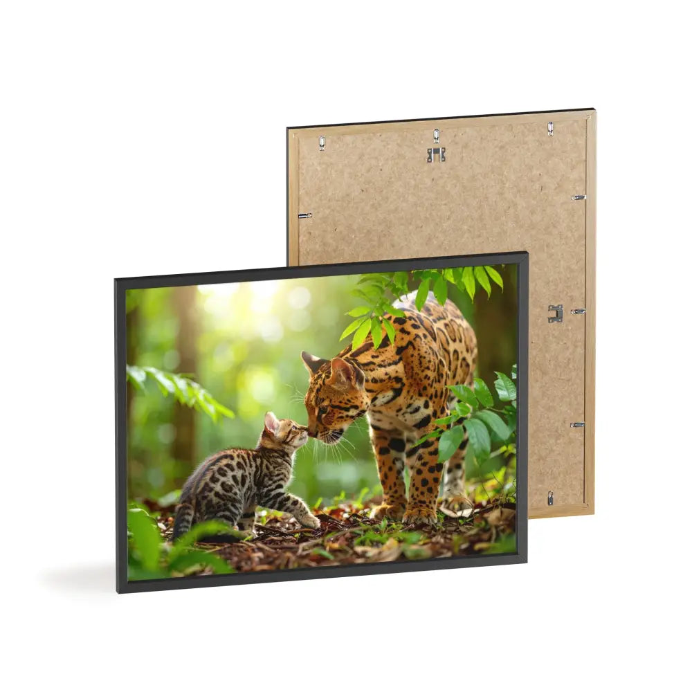 Nature-Inspired Framed Poster: Wildlife Art for Animal Lovers Home Decor Gift for Friends Eco-Friendly Wall Art Pet
