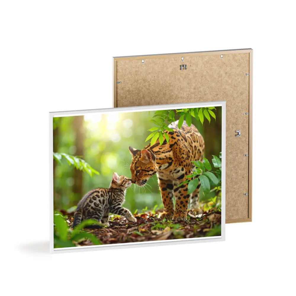 Nature-Inspired Framed Poster: Wildlife Art for Animal Lovers Home Decor Gift for Friends Eco-Friendly Wall Art Pet