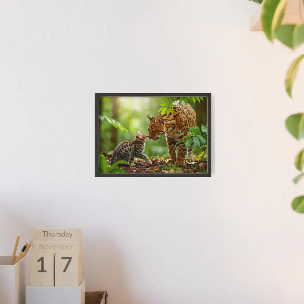 Nature-Inspired Framed Poster: Wildlife Art for Animal Lovers Home Decor Gift for Friends Eco-Friendly Wall Art Pet