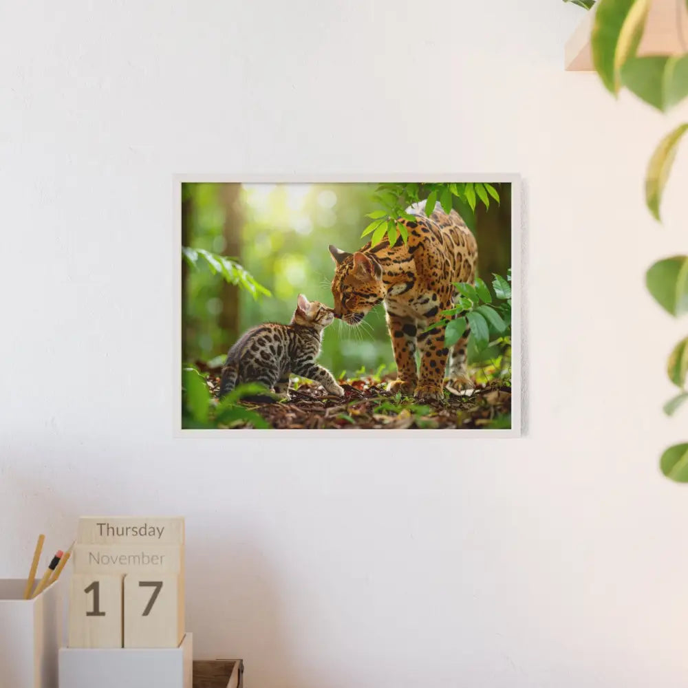 Nature-Inspired Framed Poster: Wildlife Art for Animal Lovers Home Decor Gift for Friends Eco-Friendly Wall Art Pet