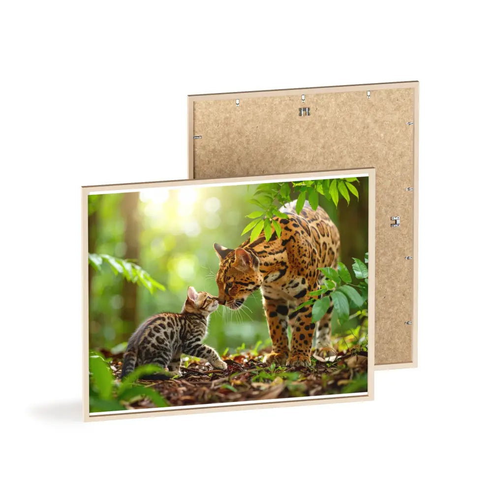 Nature-Inspired Framed Poster: Wildlife Art for Animal Lovers Home Decor Gift for Friends Eco-Friendly Wall Art Pet