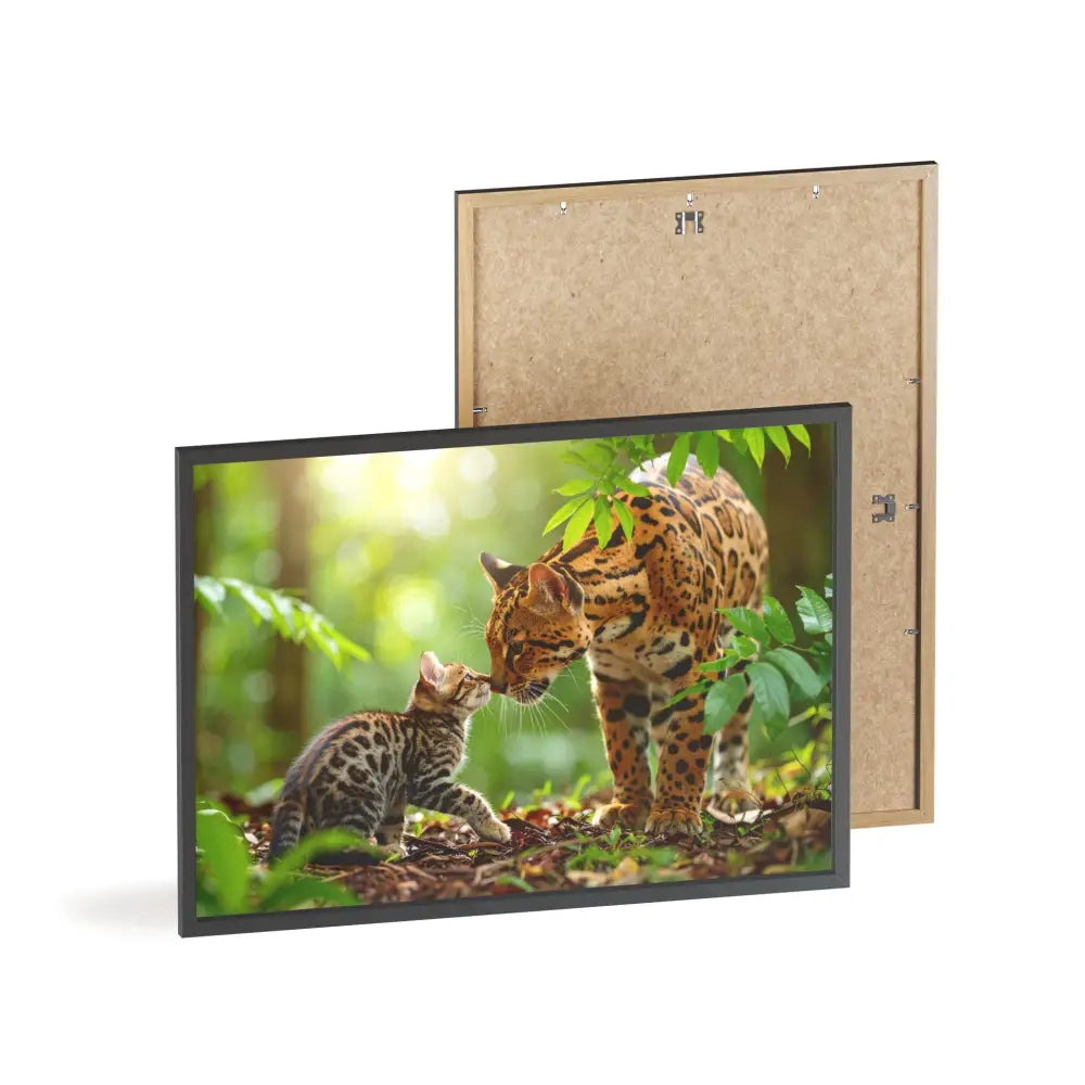 Nature-Inspired Framed Poster: Wildlife Art for Animal Lovers Home Decor Gift for Friends Eco-Friendly Wall Art Pet