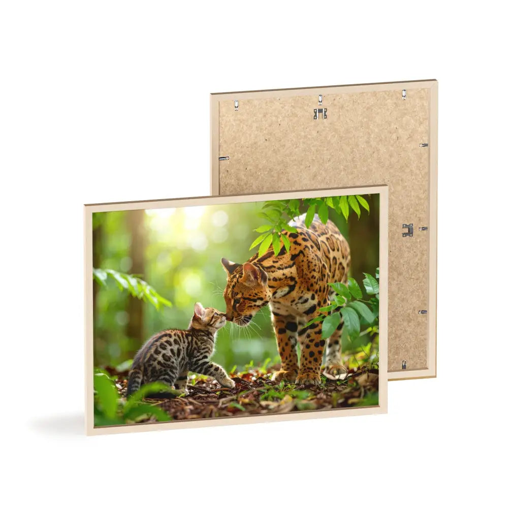 Nature-Inspired Framed Poster: Wildlife Art for Animal Lovers Home Decor Gift for Friends Eco-Friendly Wall Art Pet
