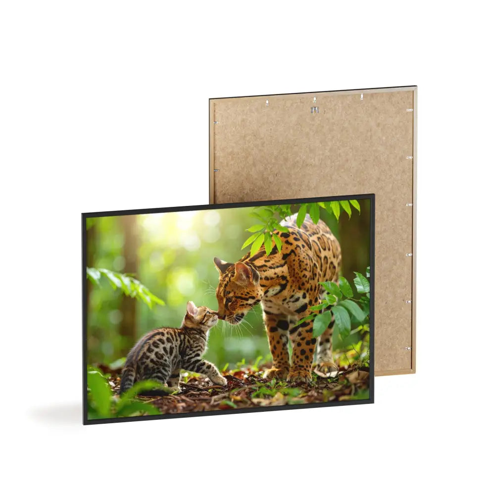 Nature-Inspired Framed Poster: Wildlife Art for Animal Lovers Home Decor Gift for Friends Eco-Friendly Wall Art Pet