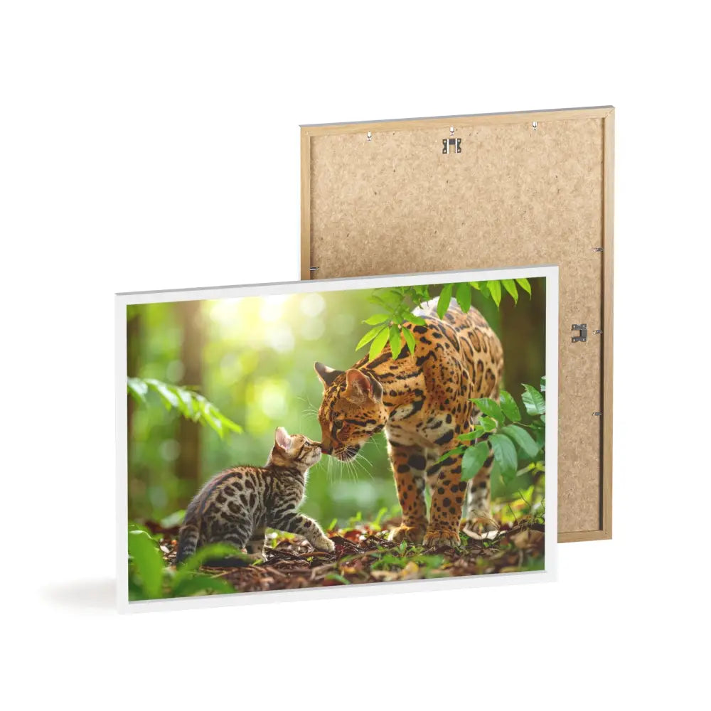 Nature-Inspired Framed Poster: Wildlife Art for Animal Lovers Home Decor Gift for Friends Eco-Friendly Wall Art Pet