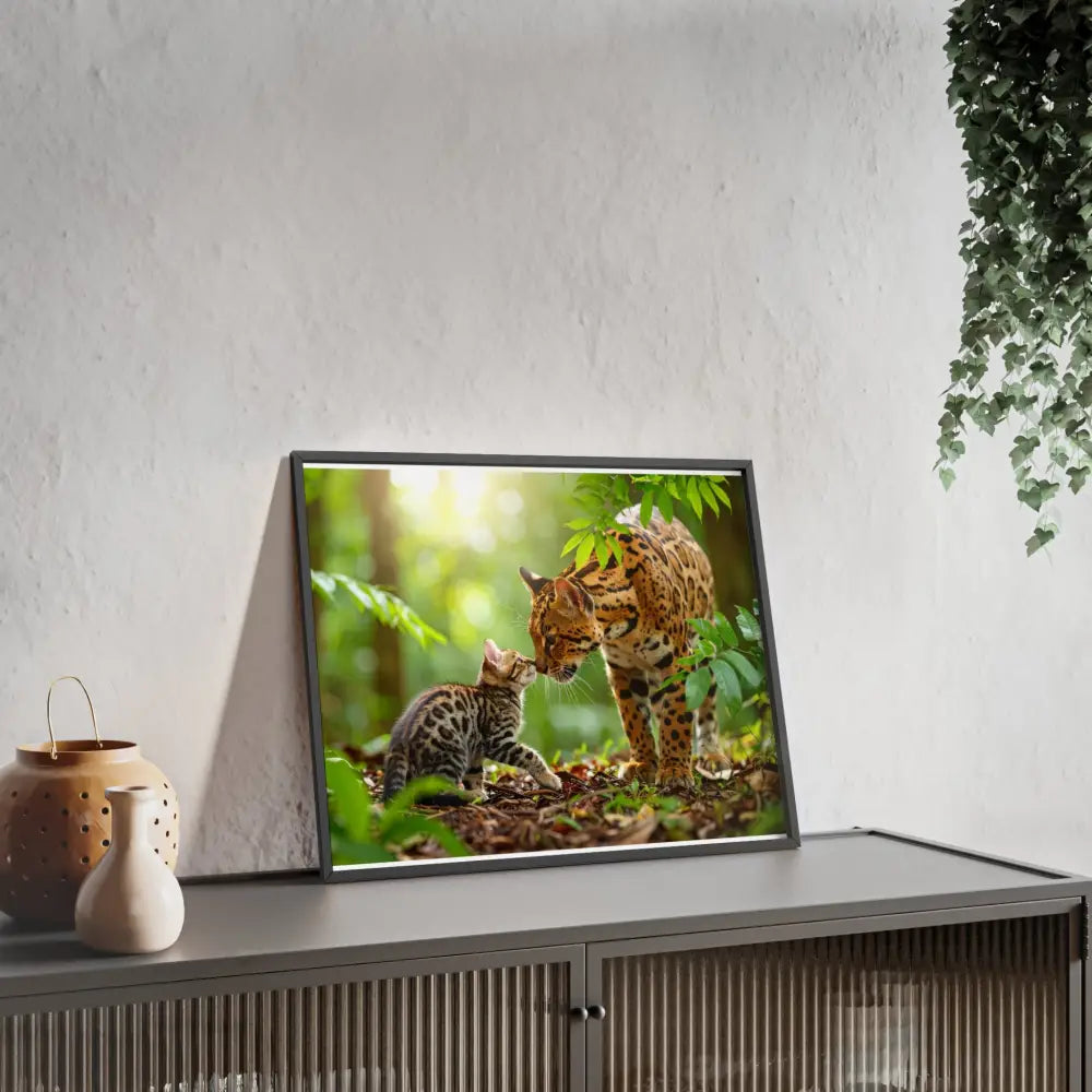 Nature-Inspired Framed Poster: Wildlife Art for Animal Lovers Home Decor Gift for Friends Eco-Friendly Wall Art Pet