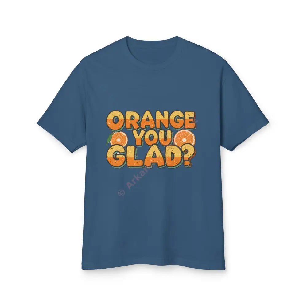 Orange You Glad? T-Shirt Orange Slice Illustration Faded Navy / S T-Shirt