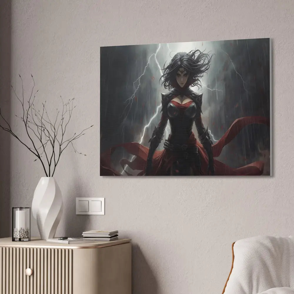 Stormborn Warrior: Dark Fantasy Female Portrait Epic Digital Battle Art Canvas Print Canvas